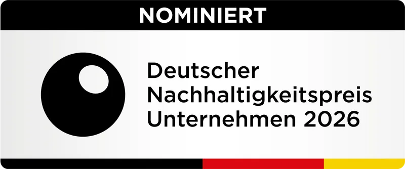 Nominiert für den Deutschen Nachhaltigkeitspreis Unternehmen 2026